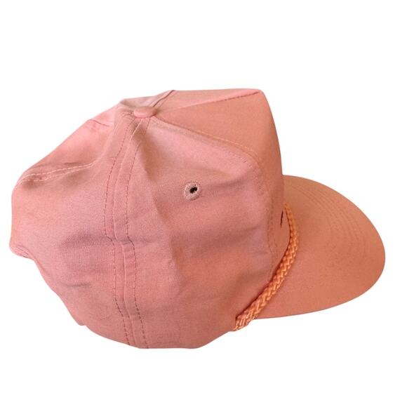 Vintage Marco Island Florida Hat Caporamma Pink Snapback Rope Trucker 80s 90s - Picture 3 of 8